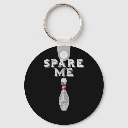 Spaar Me Grappig Bowling Team Vintage Sleutelhanger (Voorkant)