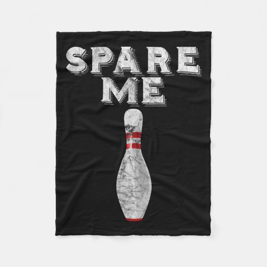 Spaar Me Grappig Bowlingteam Vintage Fleece Deken (Voorkant)