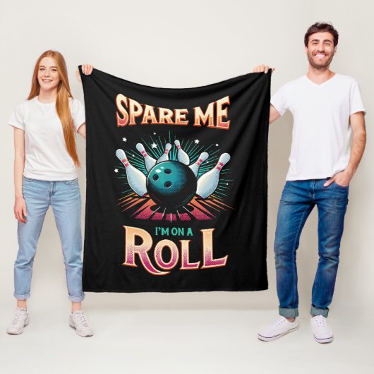 Spaar Me Ik zit op een rol - Bowling Fleece Deken (In situ)