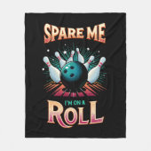 Spaar Me Ik zit op een rol - Bowling Fleece Deken (Voorkant)