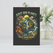 Spaar Onze Planeet Bedankkaart (Staand voorkant)