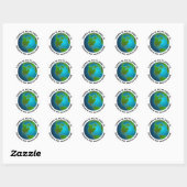 Spaar onze planeet | Er is geen planeet B Ronde Sticker (Vel)