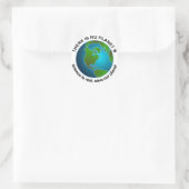 Spaar onze planeet | Er is geen planeet B Ronde Sticker (Tas)