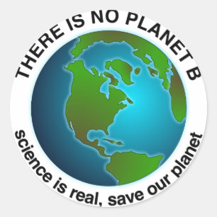 Spaar onze planeet   Er is geen planeet B Ronde Sticker