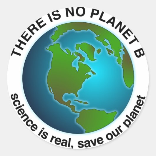 Spaar onze planeet | Er is geen planeet B Ronde Sticker (Voorkant)
