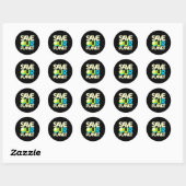 Spaar onze planeet ronde sticker (Vel)