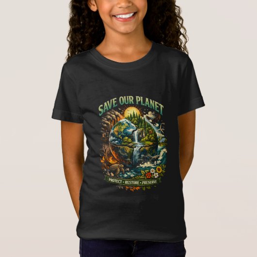 Spaar Onze Planeet T-shirt (Voorkant)