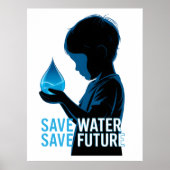 Spaar Water Spaar de Toekomst Poster (Voorkant)