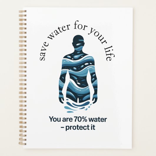 Spaar water voor je leven planner (Voorkant)
