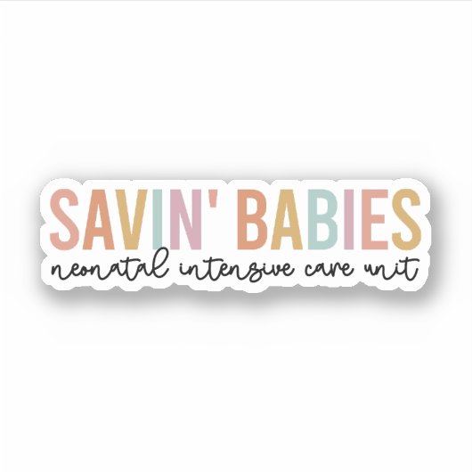 Spaarbaby's, neonatale intensieve zorg sticker (Voorkant)