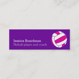 Spaarbalspelertrainer roze paars mini visitekaartje