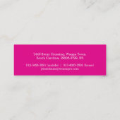 Spaarbalspelertrainer roze paars mini visitekaartje (Achterkant)