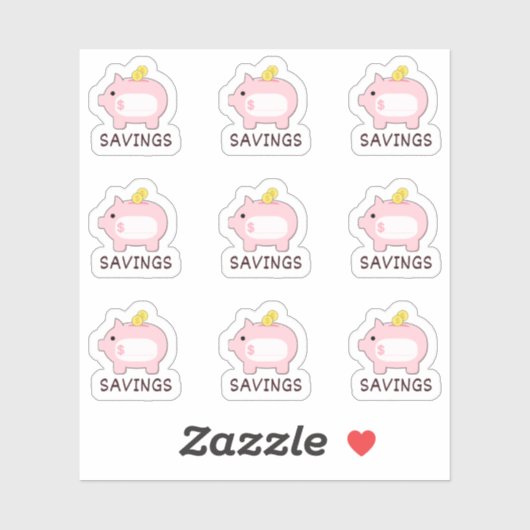 Spaarbank Geld Spaar Tracker Mini Bujo Planner  Sticker (Vel)