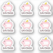 Spaarbank Geld Spaar Tracker Mini Bujo Planner  Sticker (Voorkant)