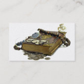 Spaarboek, zilver, ringen visitekaartje (Achterkant)