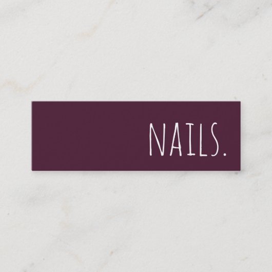 spaarkaart nagels klantenkaartje (Voorkant)