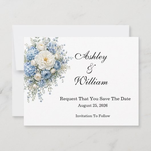 Spaarkaart voor de datum save the date (Voorkant)