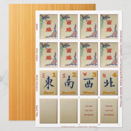 Spaarkaarten (10) - okers kaart (Voorkant / Achterkant)