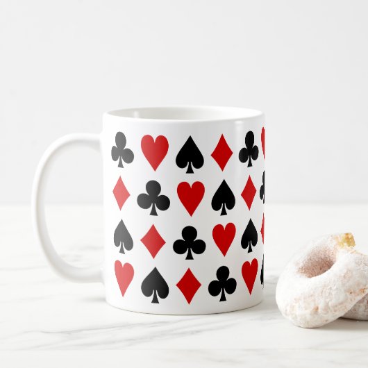 Spaarkaarten Diamond Club Heart Spade Koffiemok (Met donut)