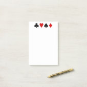 Spaarkaarten Diamond Club Heart Spade Post-it® Notes (Op bureau)