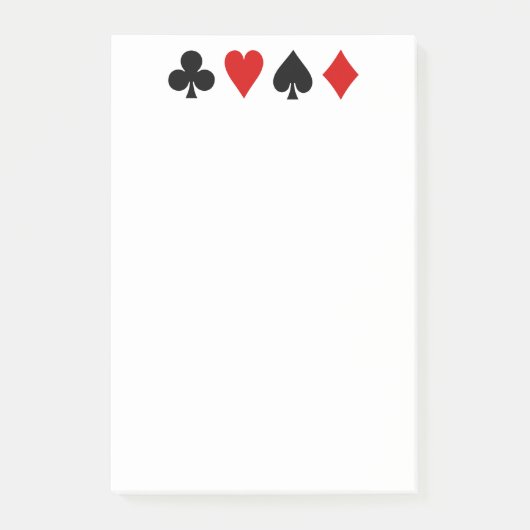 Spaarkaarten Diamond Club Heart Spade Post-it® Notes (Voorkant)
