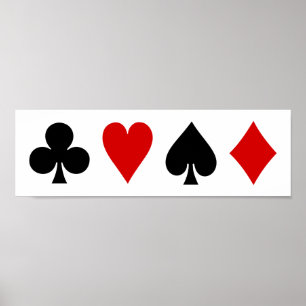 Spaarkaarten Diamond Club Heart Spade Poster