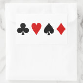 Spaarkaarten Diamond Club Heart Spade Rechthoekige Sticker (Tas)