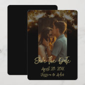 Spaarloper Nacht Foto Bewaar de Datum Kaart (Voorkant / Achterkant)