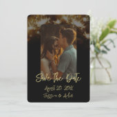 Spaarloper Nacht Foto Bewaar de Datum Kaart (Staand voorkant)