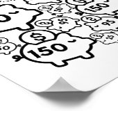 Spaartracker - bespaar $ 5k in 52 weken - kleur in poster (Hoek)