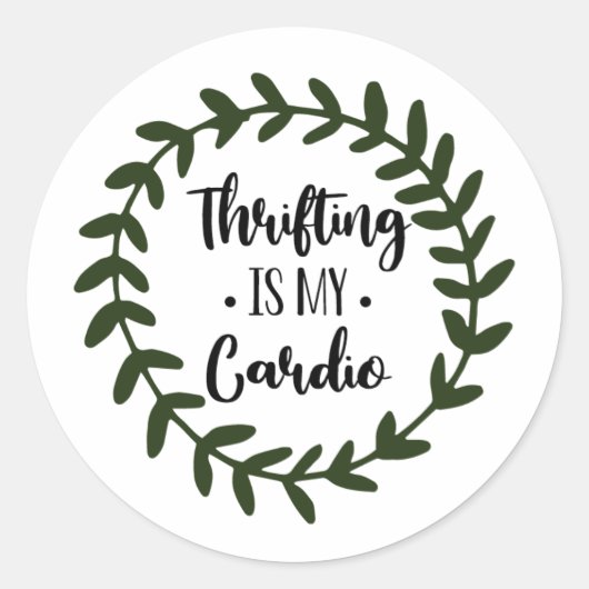 Spaarzaam is mijn cardio stickers (Voorkant)
