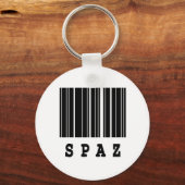 Spaaz-streepjescodeontwerp Sleutelhanger (Voorkant)