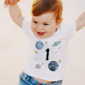 Space 1st Birthday Planets Galaxy One Shirt Boy
