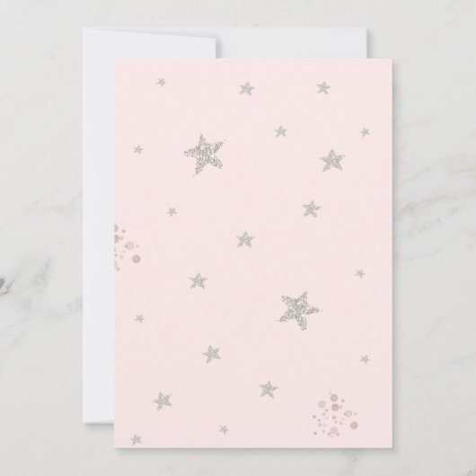 SPACE 4TH BIRTHDAY Invitation Kaart (Achterkant)