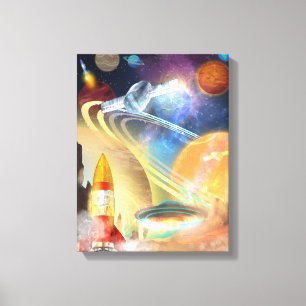 Space Above and Beyond (versie 3) Canvas Afdruk