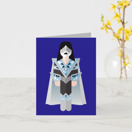 Space Ace – 70s Rock Icon Greeting Card Kaart (Gele Bloem)