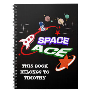 Space Ace | Planeten | Sterren | Raket | bewerkbaa Notitieboek