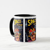 Space Action #2 Omslag van oude Science-Fiction st Mok (Voorkant links)