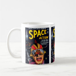 Space Action #2 Omslag van oude Science-Fiction st Mok