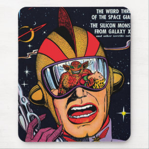 Space Action #2 Omslag van oude sciencefiction-str Muismat