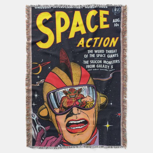 Space Action #2 Oude Sciencefiction-stripboekcover Deken (Voorkant Verticaal)