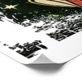 Space Action Retro Sci-fi Comic Hoesje Poster (Hoek)