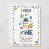 Space Adventure 1st birthday | Outer Space Kaart (Voorkant)