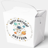 Space Adventure 1st Birthday | Outer Space Party Bedankdoosjes (Achterkant)