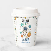 Space Adventure 1st Birthday | Outer Space Party Papieren Bekers (Achterkant)