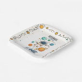 Space Adventure 1st Birthday | Outer Space Party Papieren Bordje (Gebogen)