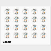 Space Adventure 1st Birthday | Outer Space Party Ronde Sticker (Vel)