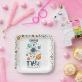 Space Adventure 2nd Birthday | Outer Space Party Papieren Bordje (Feest)