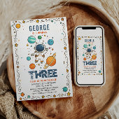 Space Adventure 3rd Birthday | Outer Space Party Kaart