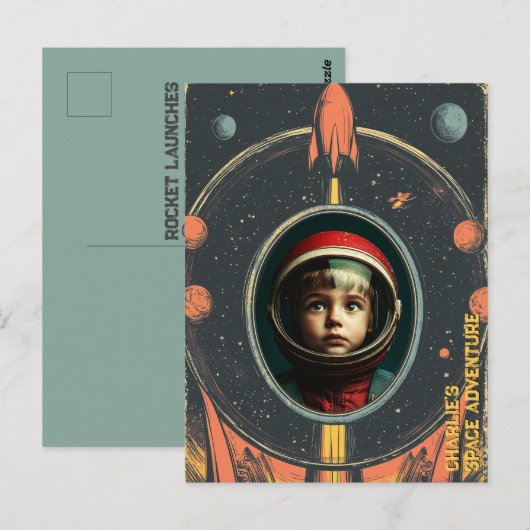 Space Adventure-Briefkaart Briefkaart (Voorkant / Achterkant)